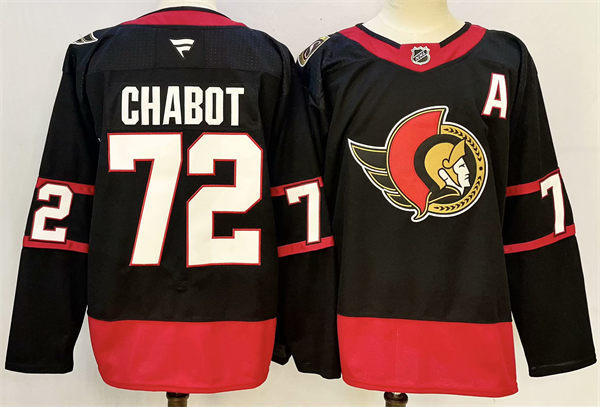Women's Ottawa Senators #72 Thomas Chabot Stitched Fanatics Home Black Player Jersey Women's Ottawa Senators #72 Thomas Chabot Stitched Fanatics Home Black Player Jersey